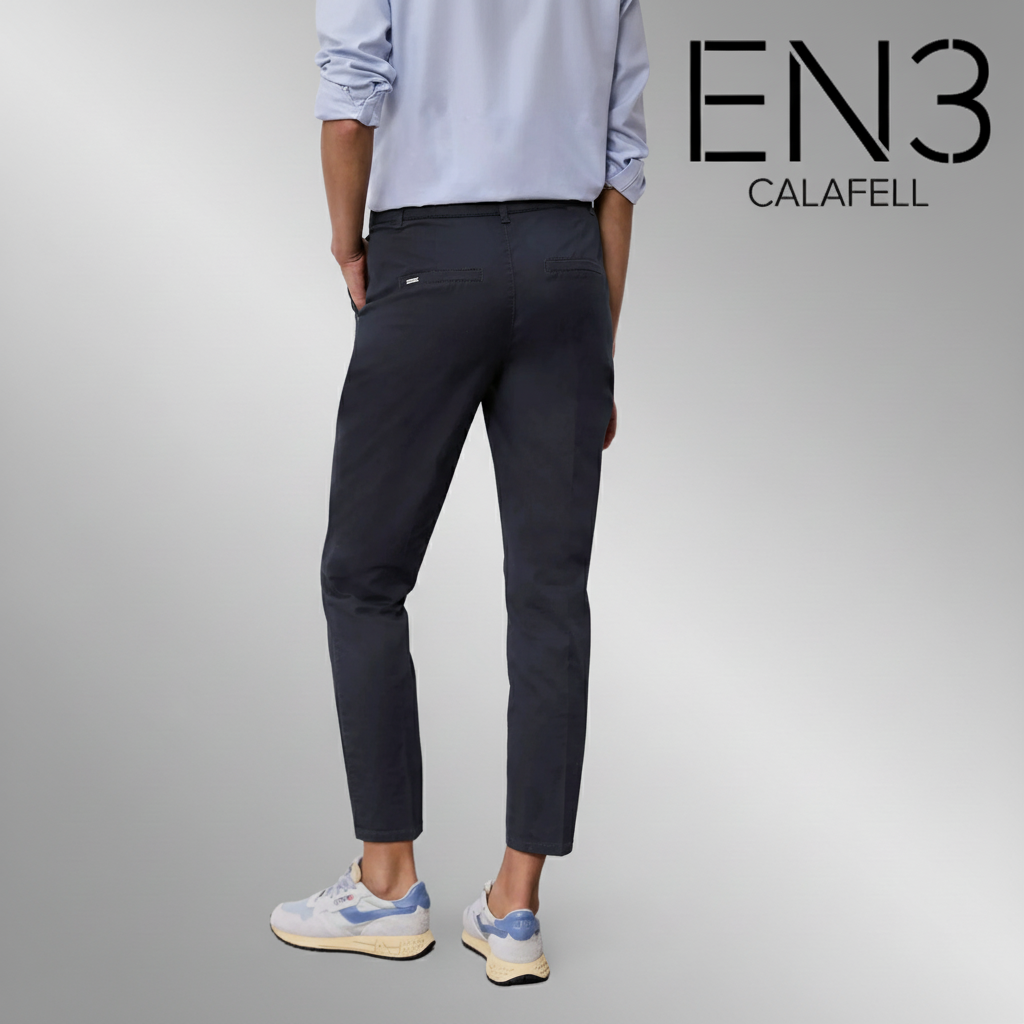 STREET ONE PANTALON CHINO AZUL MARINO