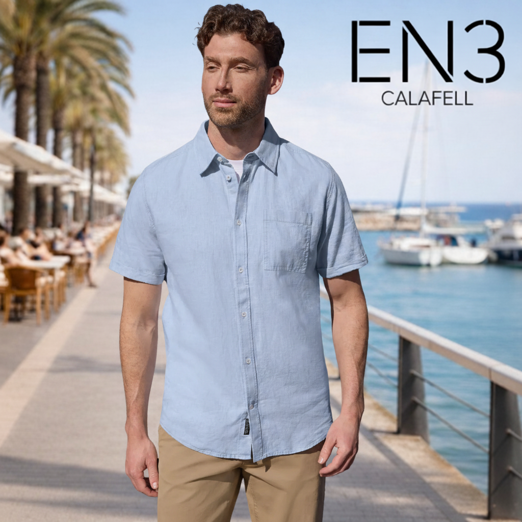 STREET ONE MEN CAMISA DE LINO MANGA CORTA