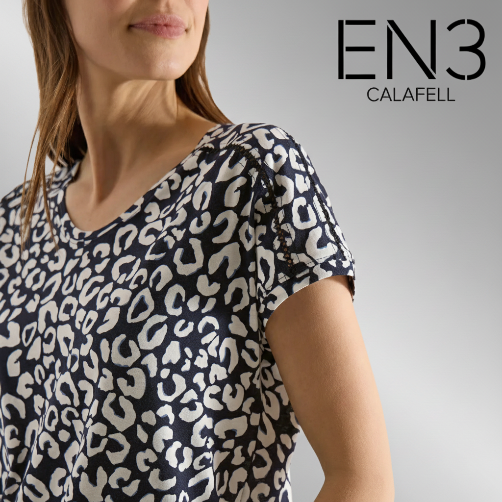 CECIL CAMISETA ESTAMPADA AZUL