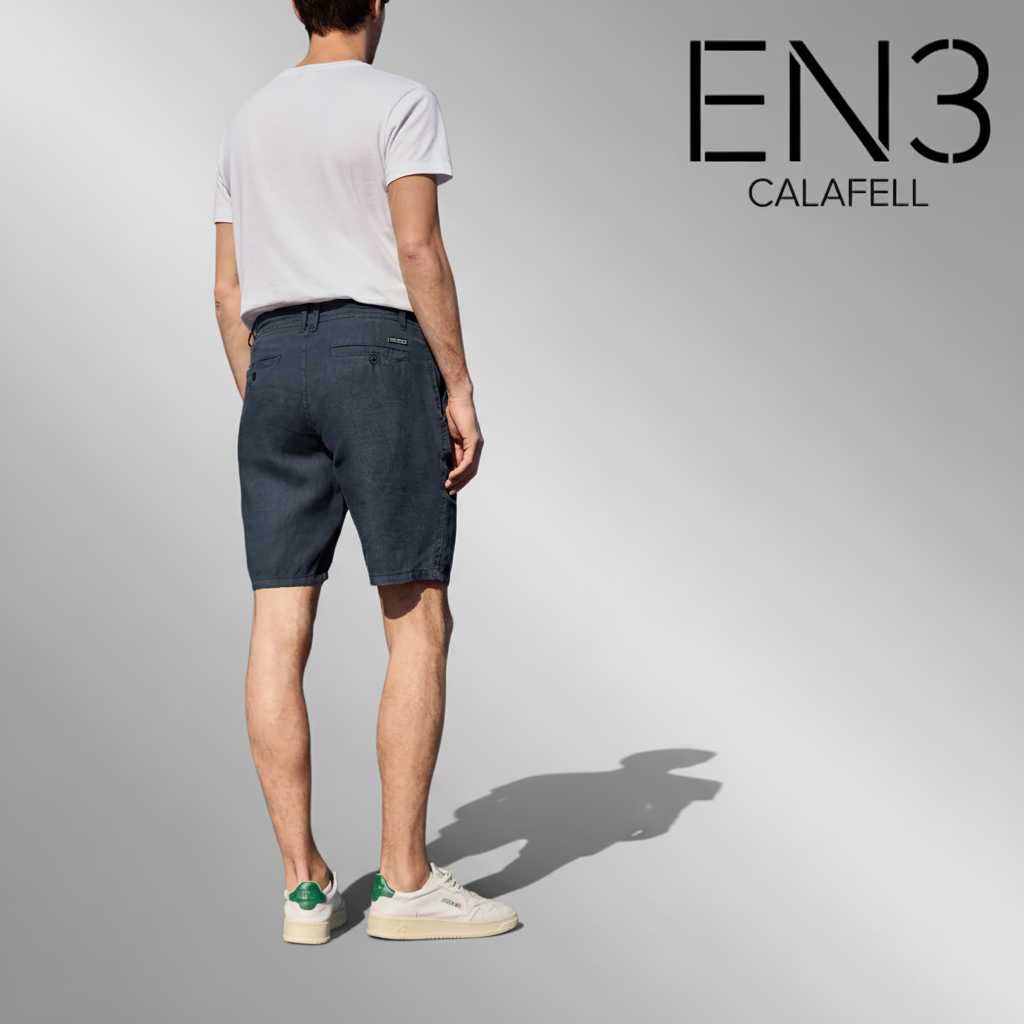 STREET ONE BERMUDA LINO AZUL MARINO