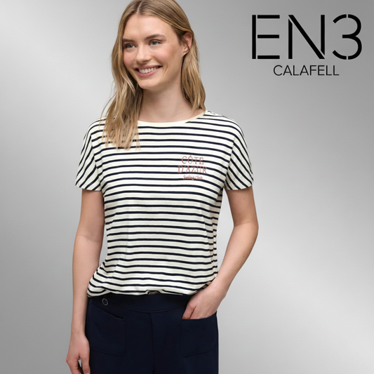EN3CALAFELL CAMISETA CAMISETA A RAYAS ESTILO MARINERO
